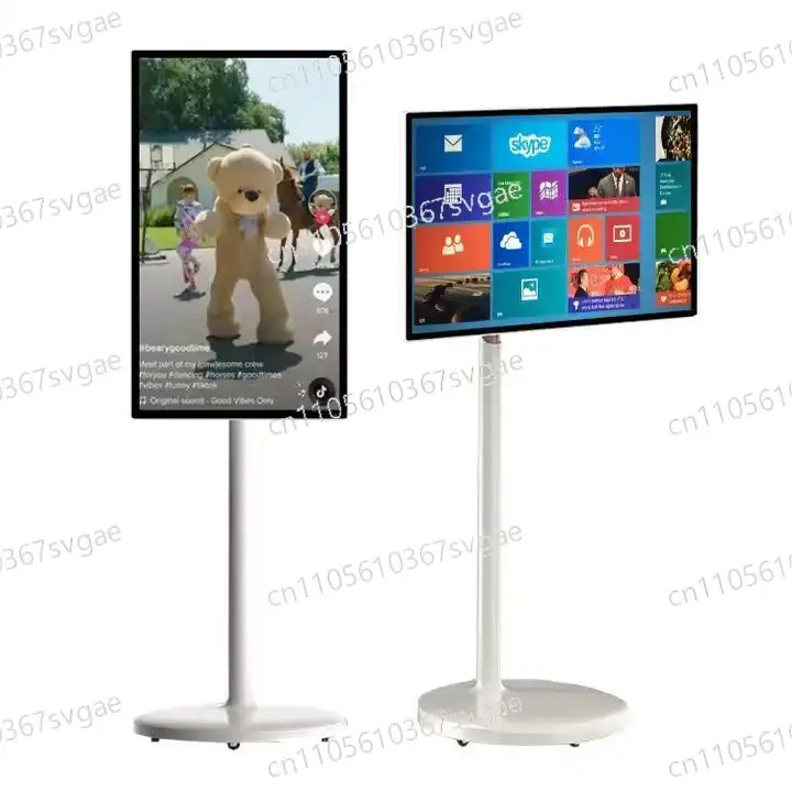 LCD touch screen rotatable portable TV, 21.5 27 32 inch video player, optional Bluetooth remote control