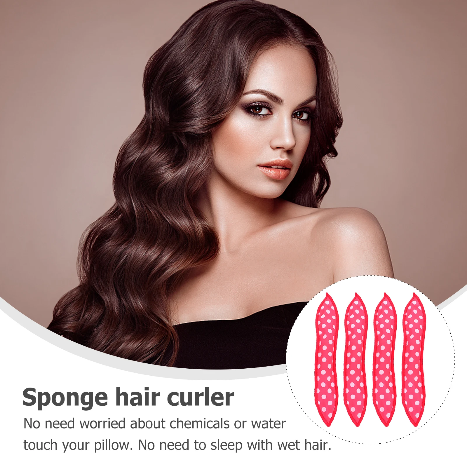 

19 Pcs Hair Curls Lazy Sleep Curler DIY Curling Tools Hairdressing Roller Curlers No Damage Heat Sponge Rods Polyester Short