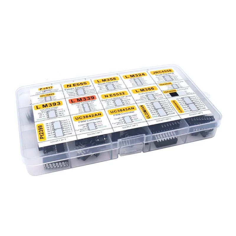 XL IC رقاقة تشكيلة 150 قطعة مذبذب PC817 NE555 LM358 LM324 LM393 TDA2030 NE5532 IC رقاقة فرز مضخم التشغيل