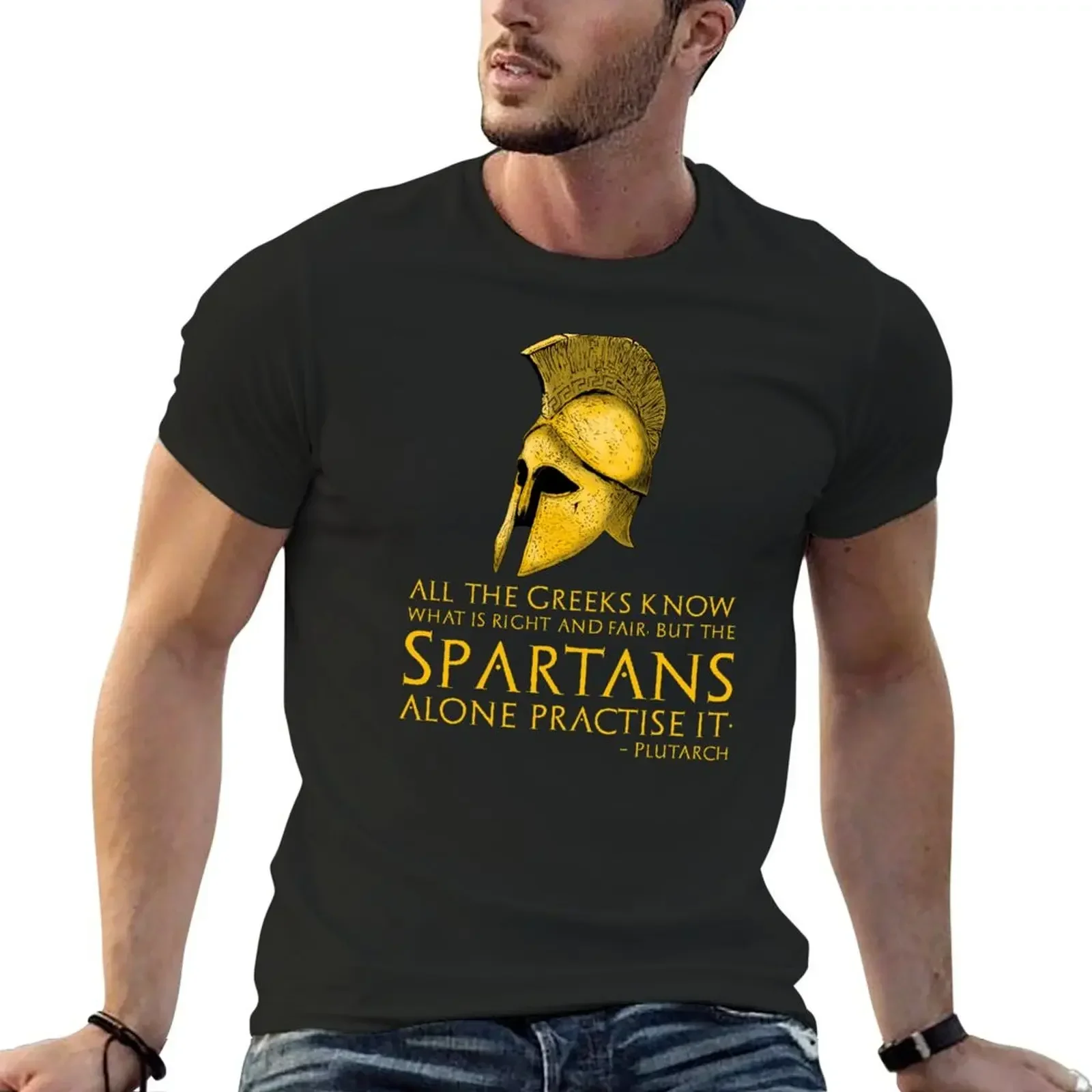 

All Greeks know what is right, but only the Spartans do it. - Ancient Greek Quote T-Shirt custom t shirt compression shirt men