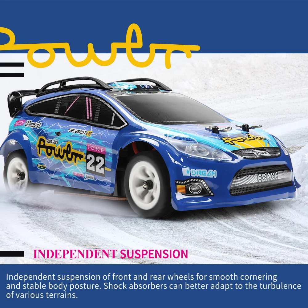 WLtoys 284010 2.4G RC CAR With LED Light 4WD Remote Control Drift Cars Professional Racing Toys GTR Model for Children Gifts