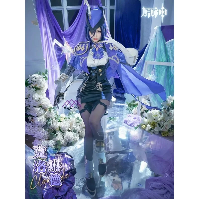 

Genshin Impact Fontaine Series Clorinde Cosplay Costume Full Set Anime Game Outfit for Women New Arrival Hot Sale Fashion