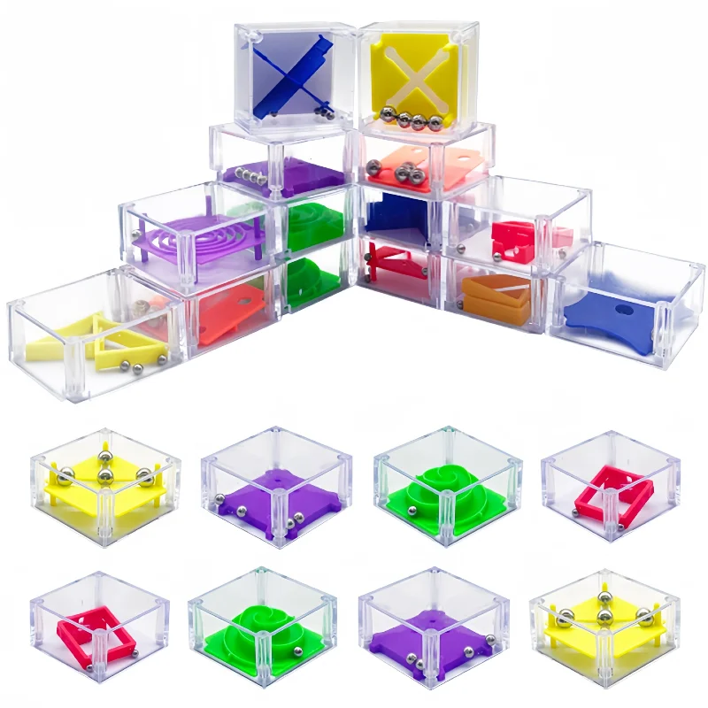 Mini labirinto a sfera creativo portatile stile casuale giocattoli antistress regalo di compleanno per ragazzi e ragazze giocattoli agitati 1 pz