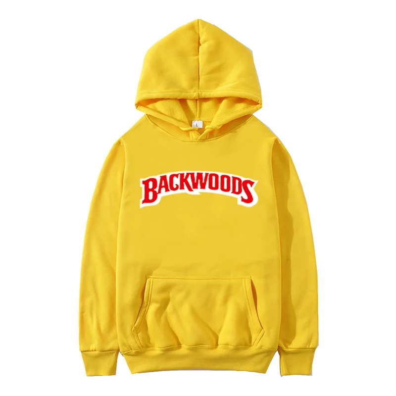 Backwoods Hoodie Men's fashion letter graphic printed sweatshirt Casual Harajuku Streetwear hooded jumper Running tracksuit