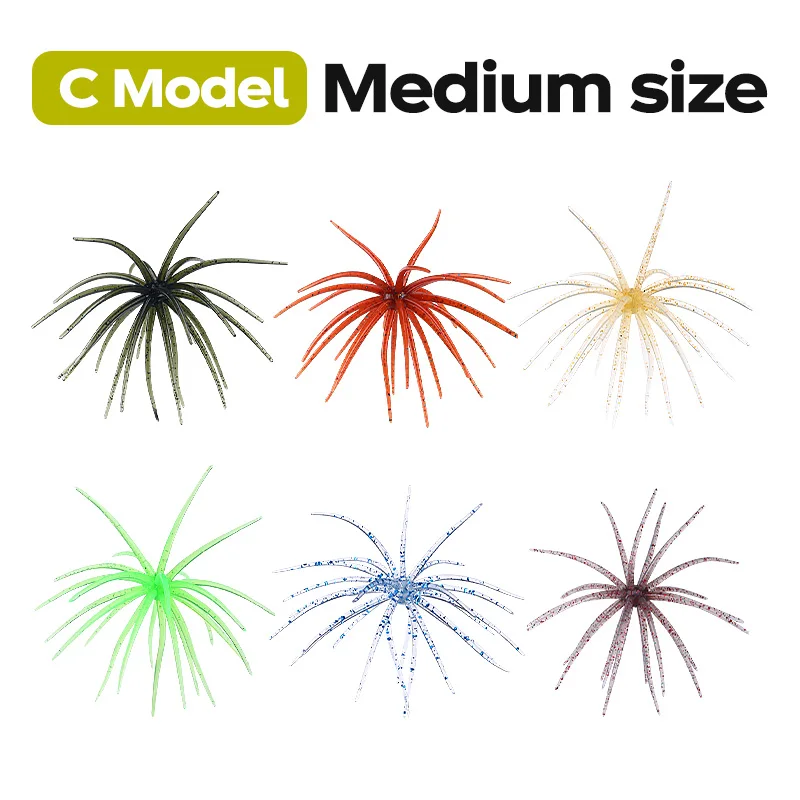 WEIHE 6 Stück Schwimmende Seeigel-Softköder für Outdoor-Angeln Angelköder – Detail 2
