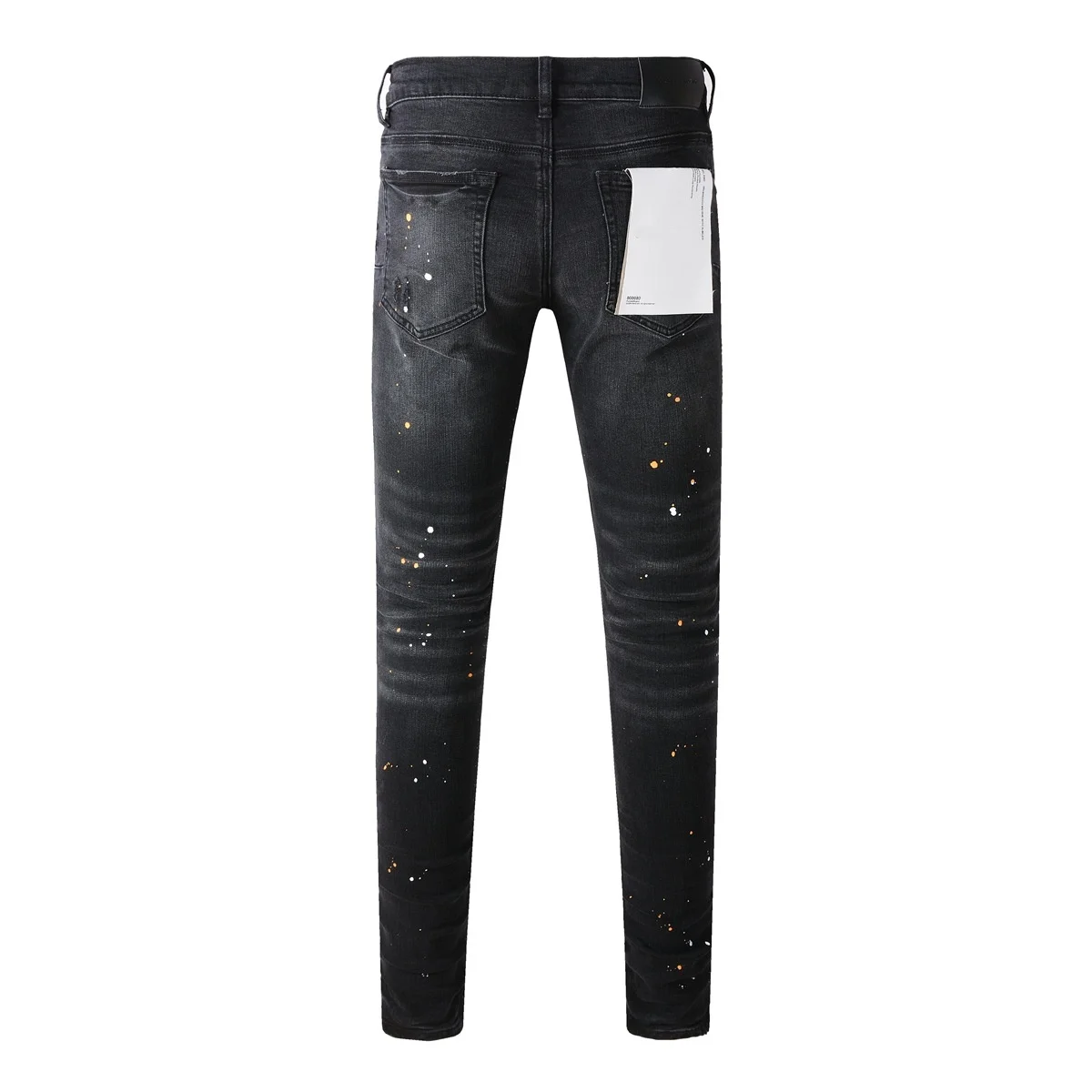 Brand Jeans American High Street Paint Hole Black 9045 2024 New Fashion Trend High quality Jeans