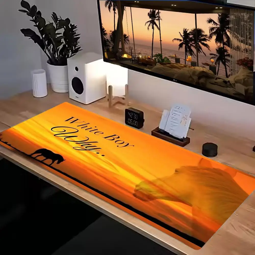 Table Mat Wild Horse Silhouette Sunset Orange Glow Funny Meme Quote Large Size Laptop Office Desktop Bedroom Learning Pad