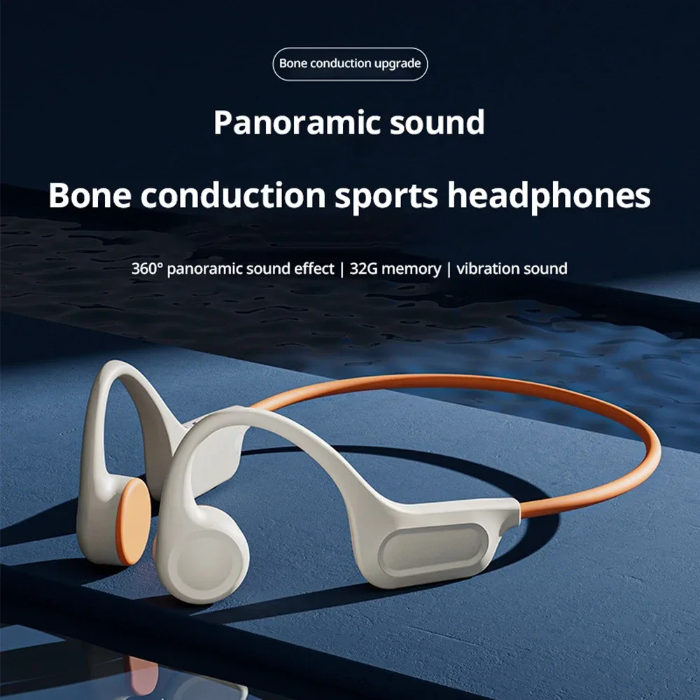 Xiaomi  2024 New Bone Conduction Bluetooth Headset with 32G Memory, Non-in-ear, Anti-falling for Sports and Running