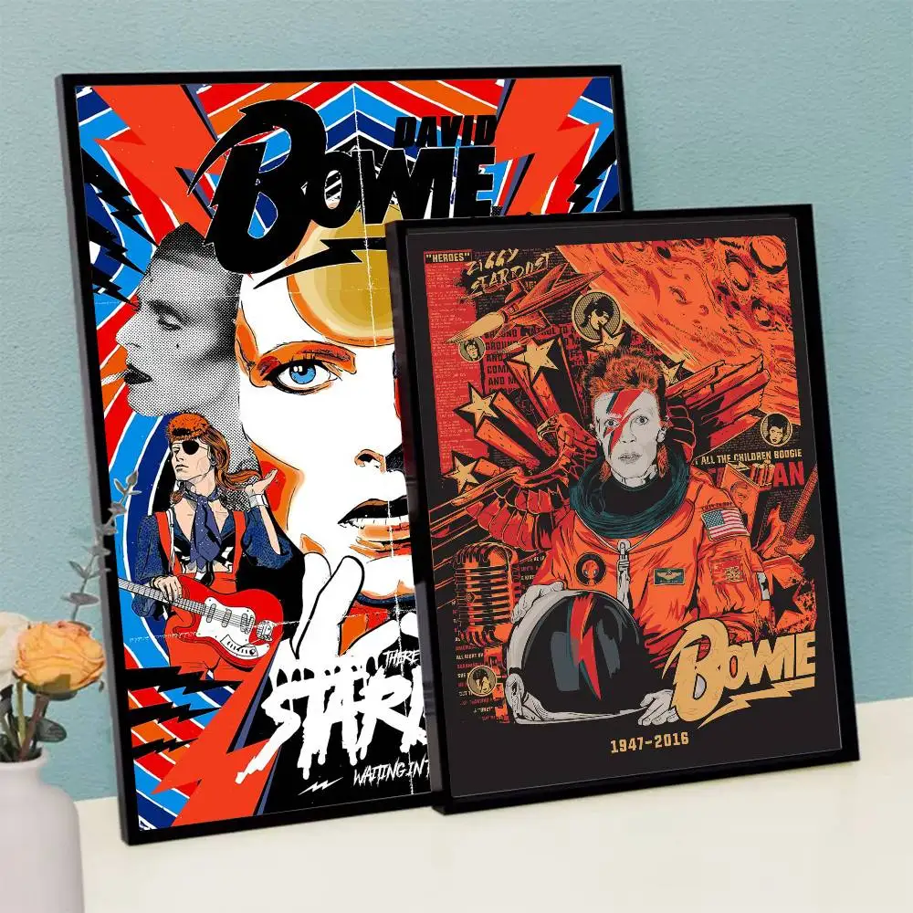 Retro Singer D-David B-Bowie Classic Vintage Posters Decoracion Painting Wall Art White Kraft Paper Kawaii Room Decor