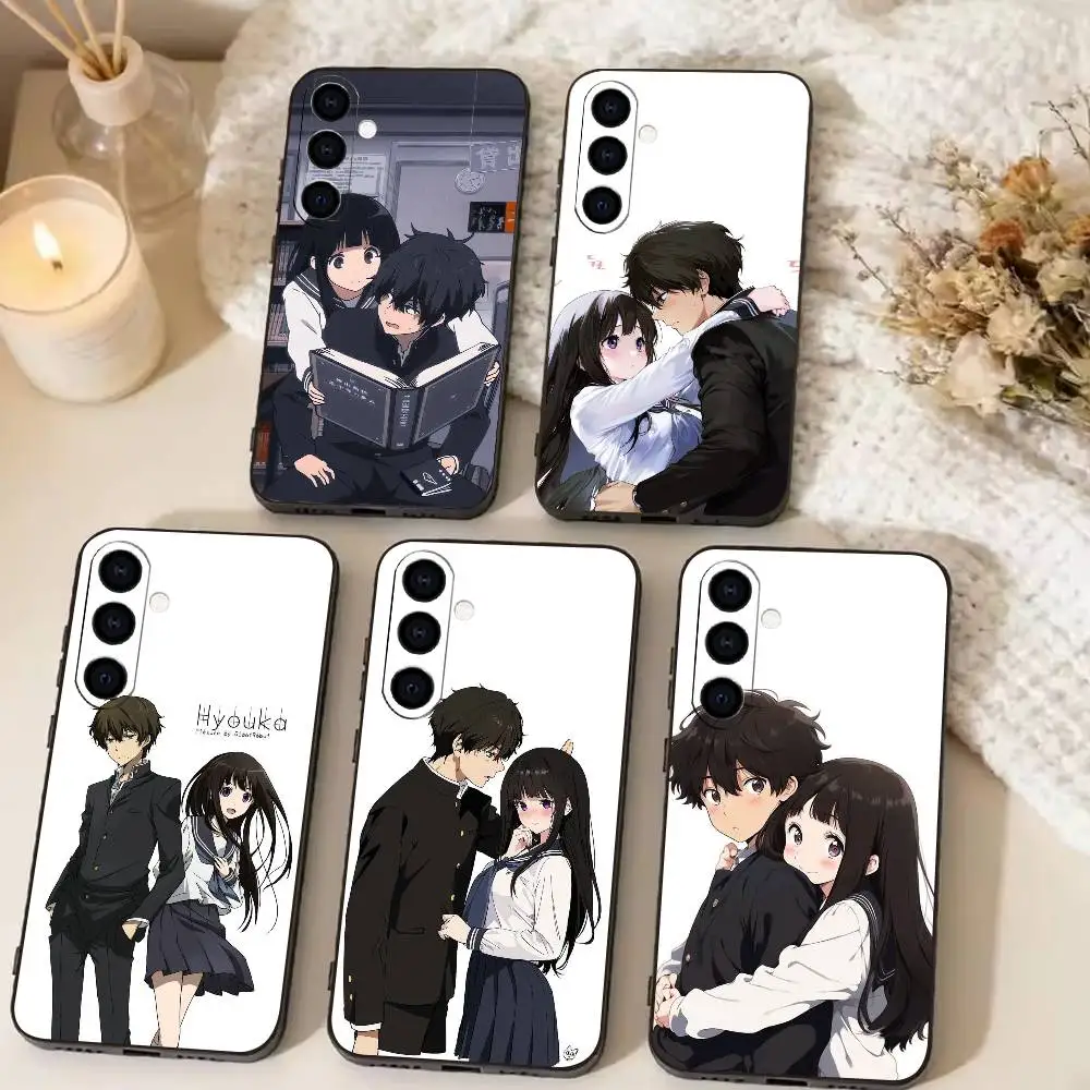 Hyouka Eru Houtarou Oreki  Phone Case For Samsung Galaxy A73,A72,A71,A70,A53,A52,A51,Others Soft Black Cover