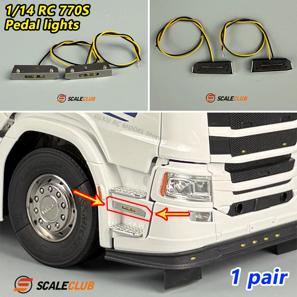 

Модель SCALECLUB, детали для обновления светодиодного подножки для Tamiya 1/14 RC 770S 56368 56371, модель эвакуатора, игрушка или детали для самостоятельного изготовления