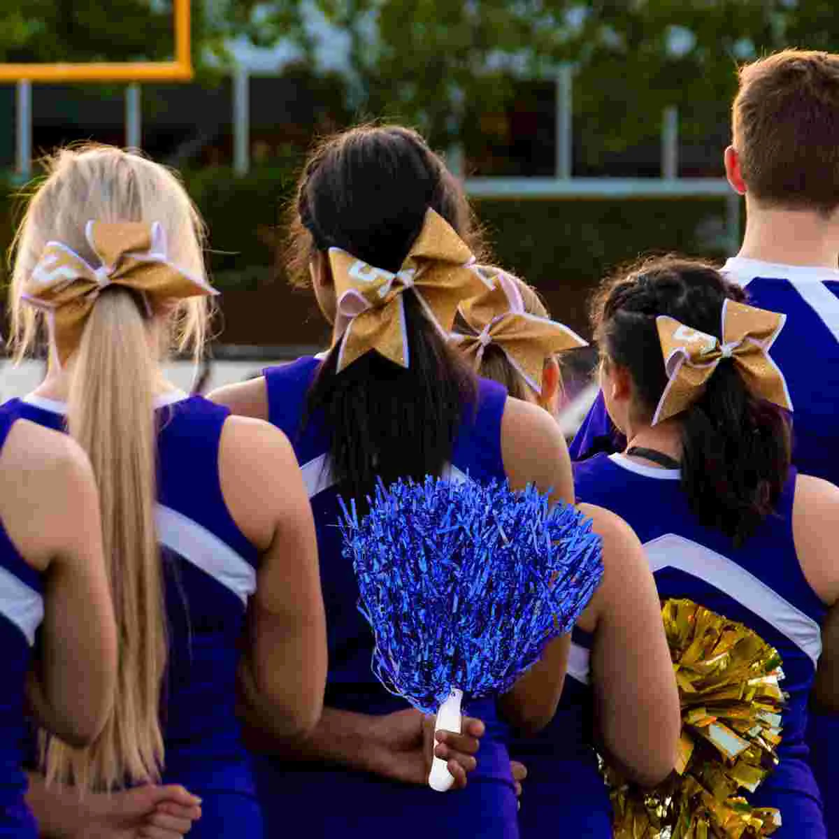 Cheerleaders Holding Flowers Cheering Ball-Flower Colorful Props Sports Meet Dance