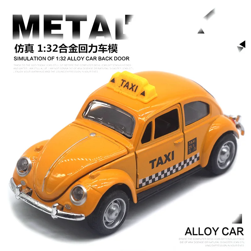 1: 32 alloy Volkswagen Beetle, classical police car, taxi, racing car, rebound car model, children\'s toy gift