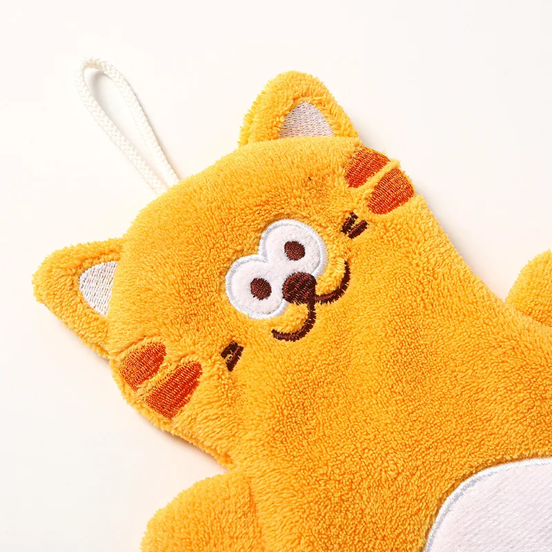 2/3PCS The Cat Towel Quick Comfortable Multifunction Embroidery Thicken Absorb Water Coral Fleece Easy To Clean