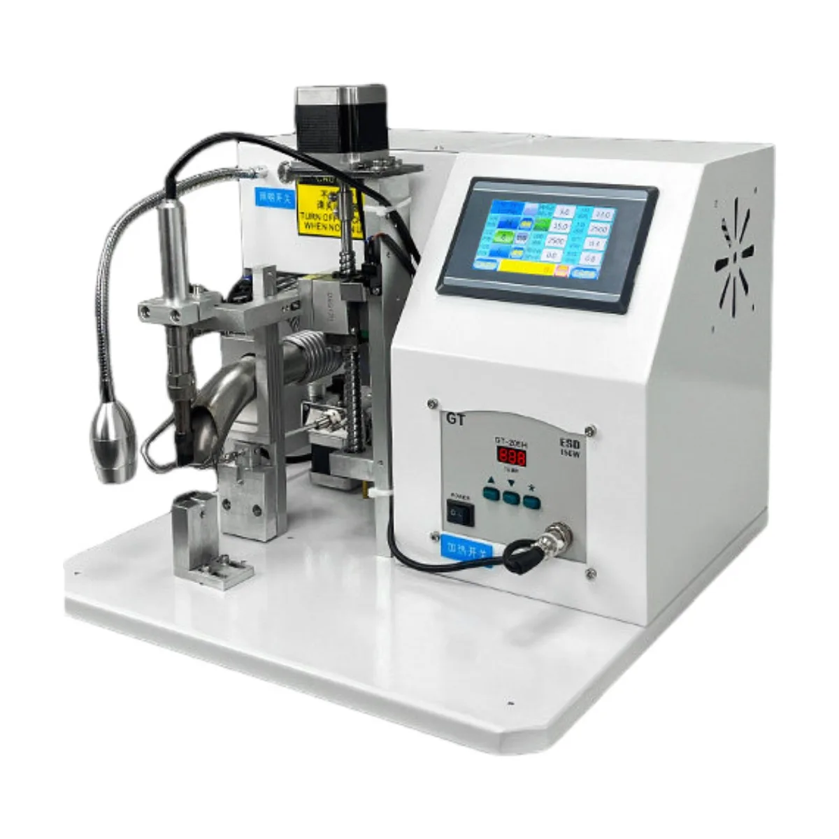 

QL Electric Semi-Automatic Soldering Machine Motor Drive 2.8" Touch Screen Flat & Inclined Welding Dual Modes