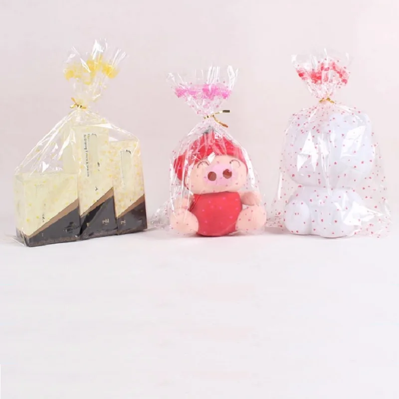 20 قطعة، أكياس سلة سيلوفان كبيرة الحجم جدًا، حقيبة لف مطرقة شفافة لزينة عيد الميلاد مع فيونكة ملونة للهالوين والشرق