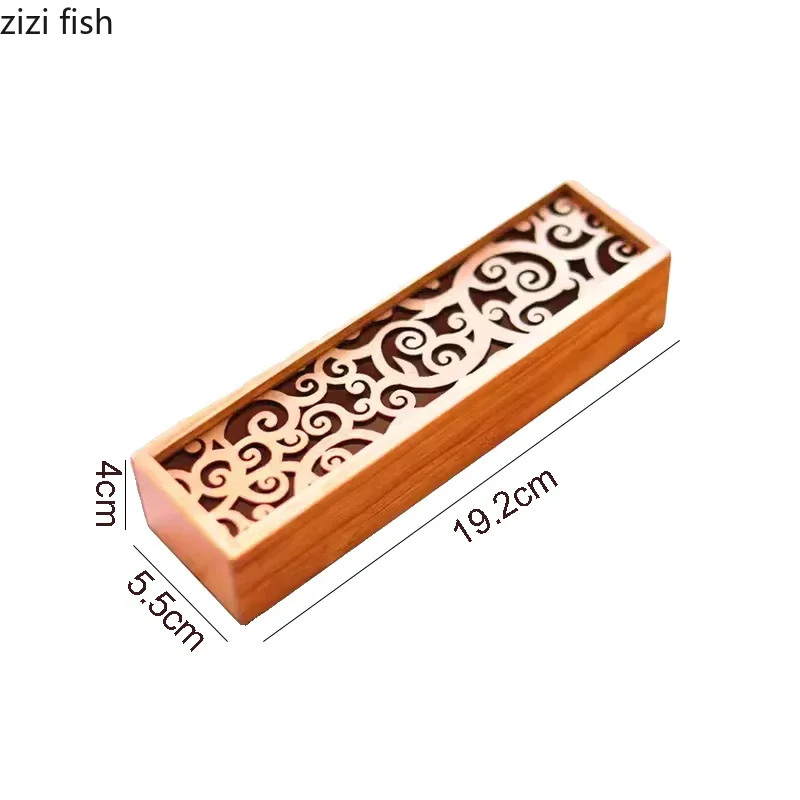 Creative Hollowed Out Wooden Sushi Plate Afternoon Tea Dessert Dim Sum Plate Molecular Food Display Plate Dry Ice Wooden Box