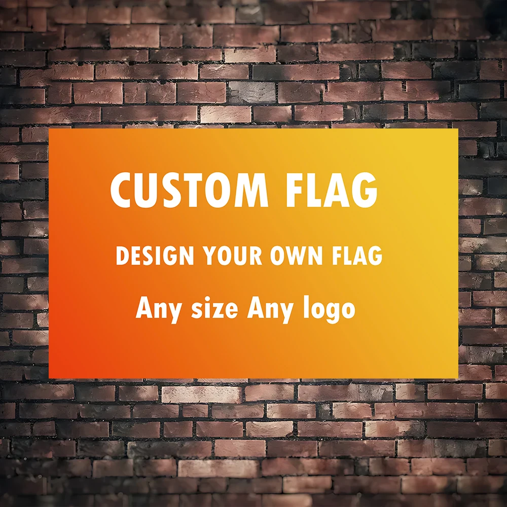 

4 Sizes Professional Custom Car Motorcycle Team or Conpany Logo Flag Polyester Printed Decoration Banner Tapestry