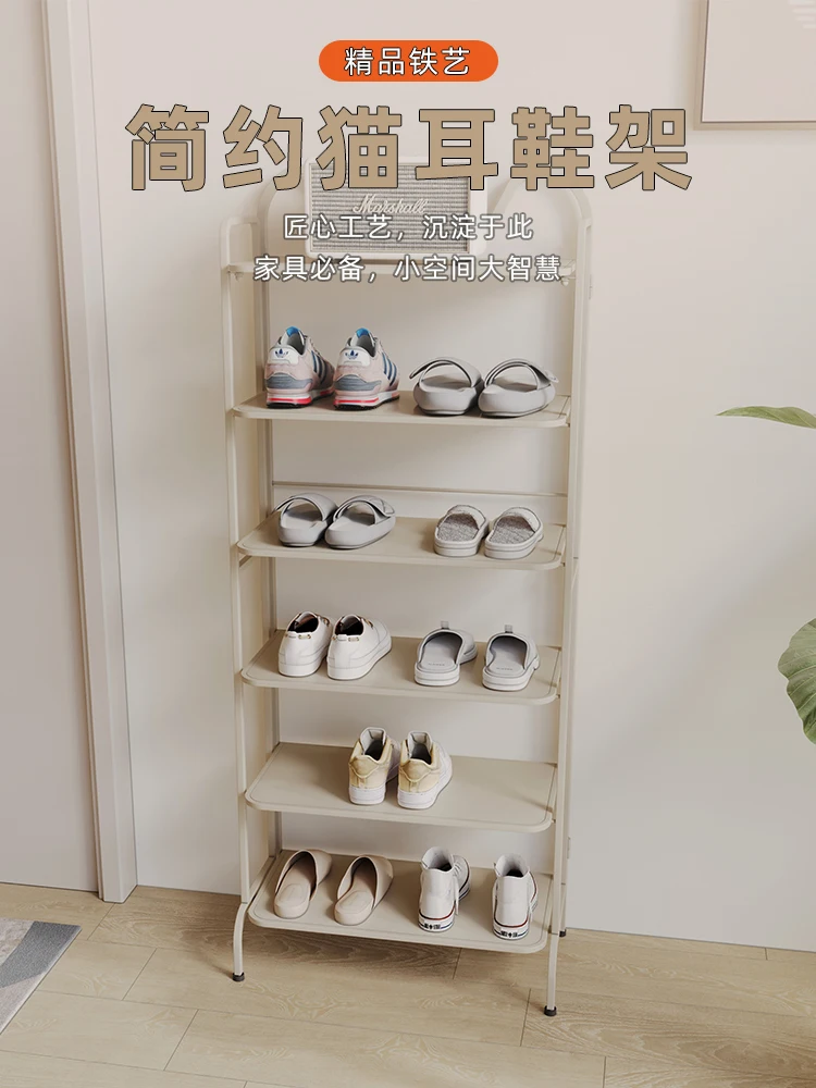

Shoe rack new home door entry indoor wrought iron multi-layer entry against the wall shoe rack Internet celebrity simple shoe ca