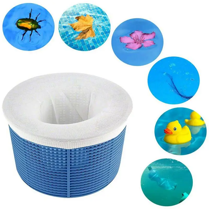 Pool Filter Sock Ground Fine Mesh Skimmer Socks Elastic Pool Cleaning Filter Socks Leaves Pollen Catcher Protector Strainer