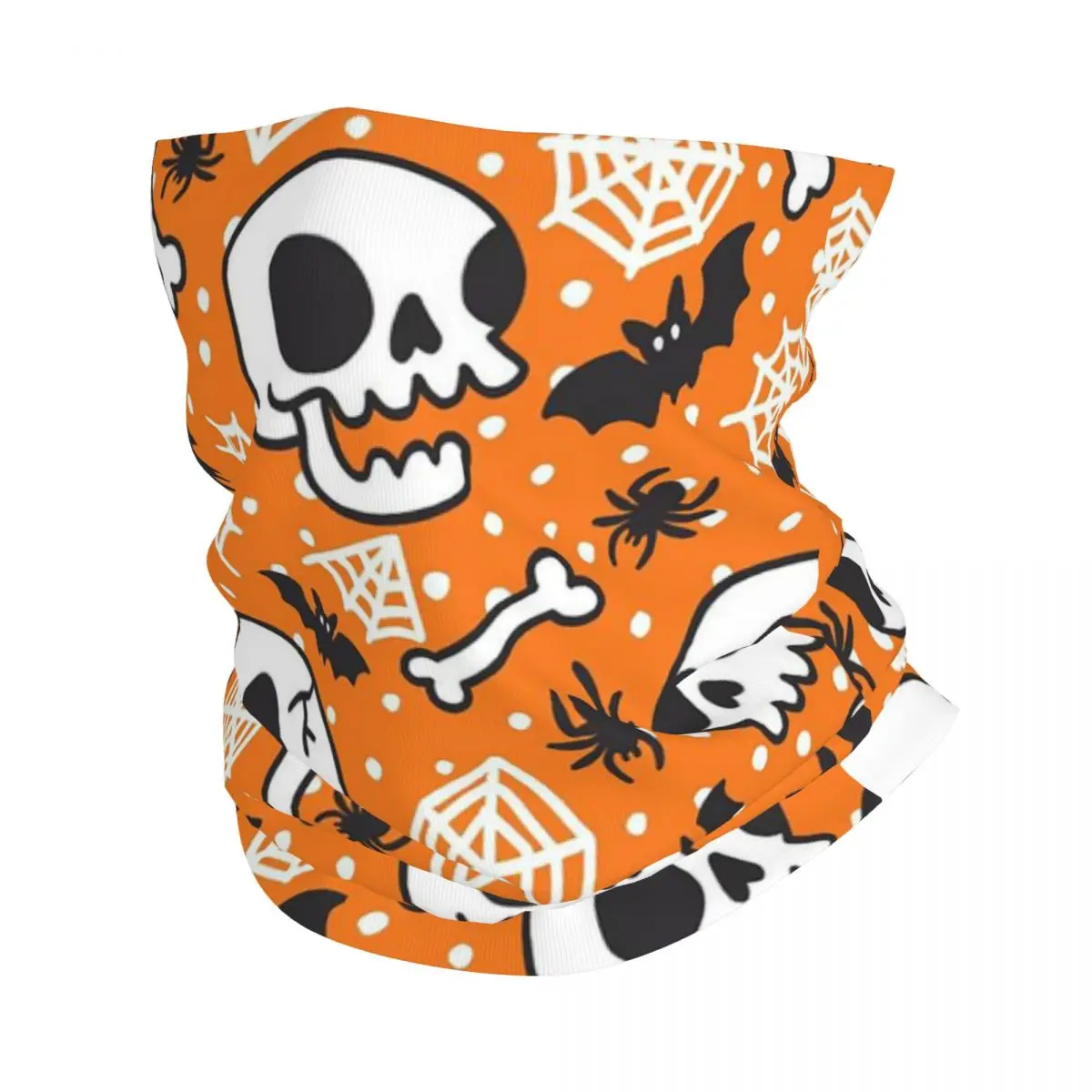 Ghost Pumpkin Halloween Bandana Neck Gaiter Printed Magic Scarf Multi-use Balaclava Riding For Men Women Adult Breathable