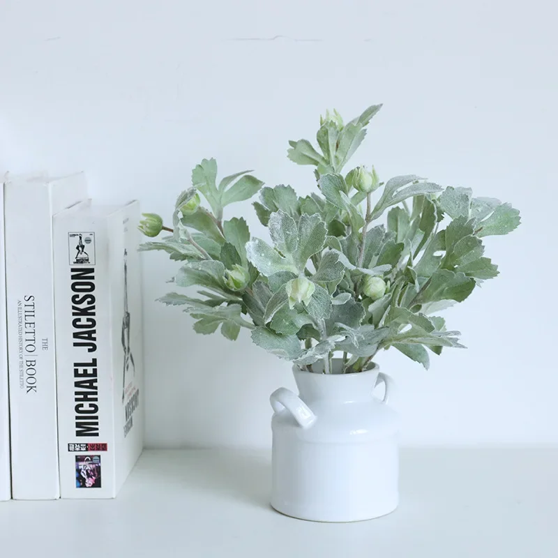 造花 菊の葉 植物の枝 DIY 結婚式 ホーム クリスマス デコレーション リース - 造花、フェイクフラワー