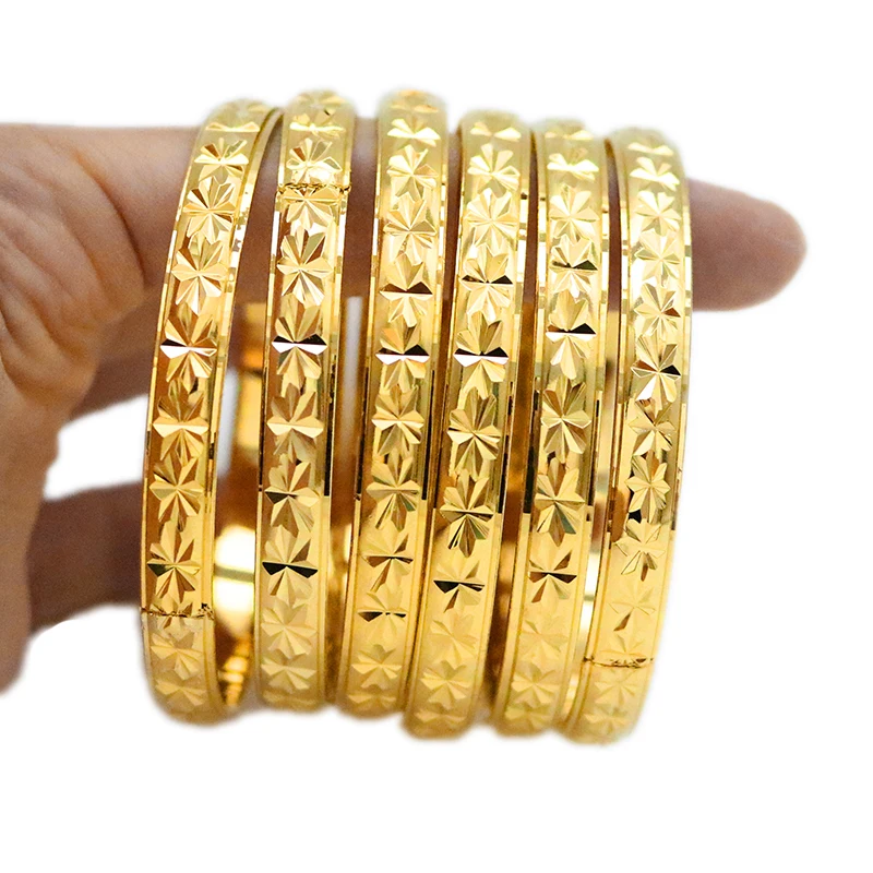 Golden Ethiopian Jewelry Bracelets 6 Seasons Dubai and Golden Style Jewelry for Women African Bracelets and Gifts for Women