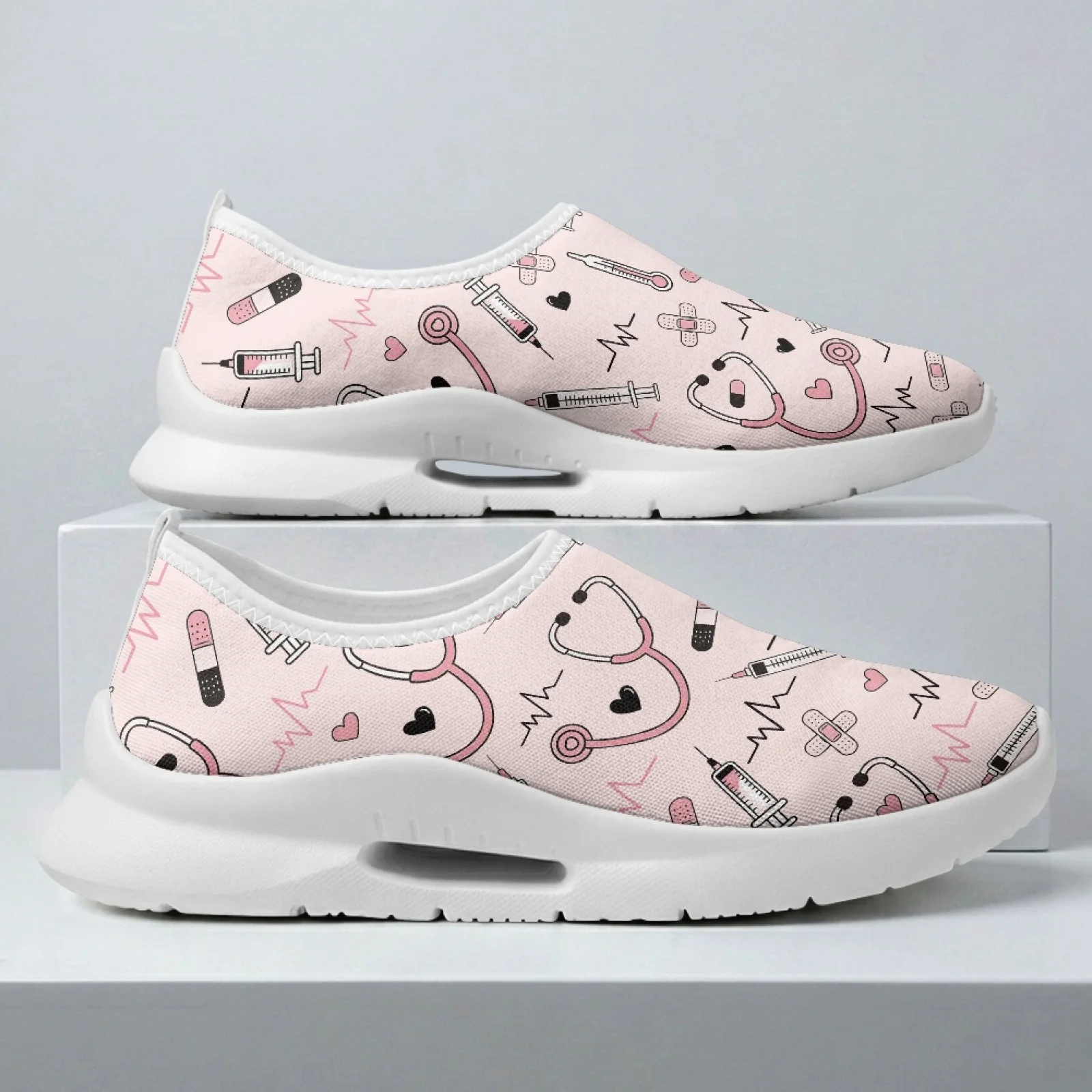 XIXIRIMIDO Women Slip-on Wide-toed Shoe Nurse Shoes Men's Sneakers and Casual Shoes Zapatillas de Mujer Soft Hospital Healthcare view 4