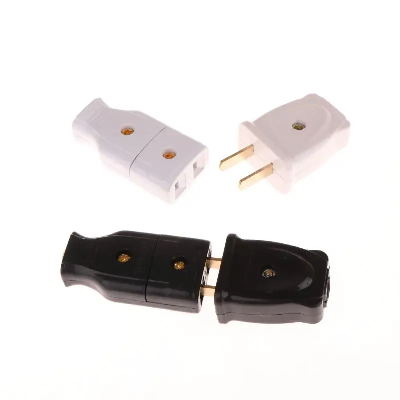 ❤️ 1/5PCS Female Socket Type A Power Strip Connector America 2 Pole 10A Male US Wiring Plug Japan Rewirable Cable Convert Plug