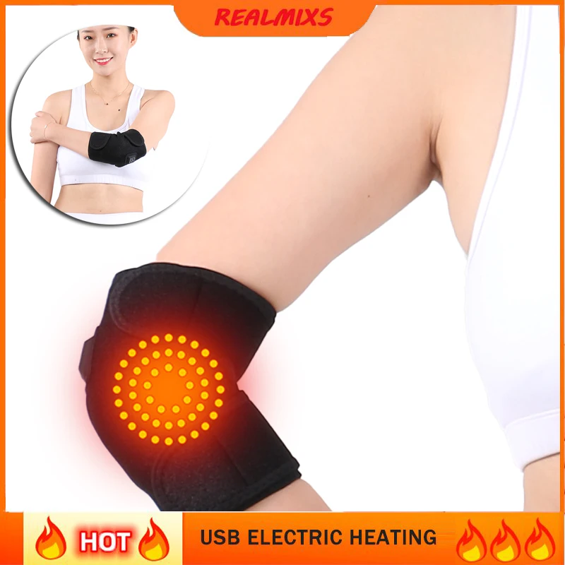 

Heating Elbow Pad warm Wrap USB Arm Sleeve Brace Support Hot Therapy For Arthritis Joint Injury Pain Relief USB Rehabilitation