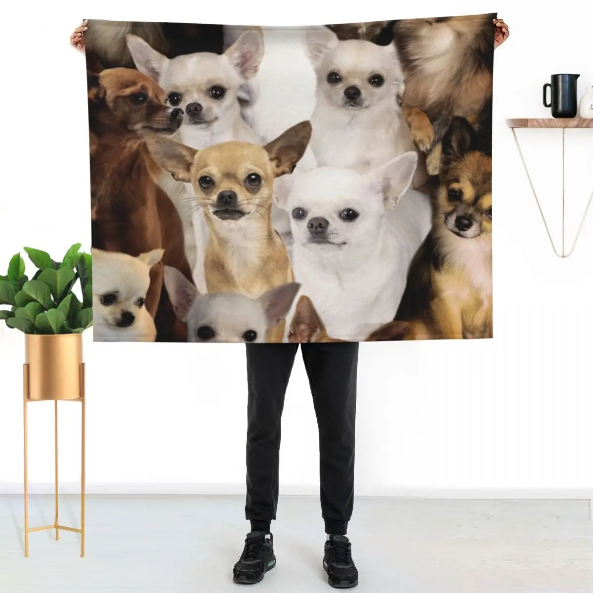 

Chihuahuas Throw Blanket Warm Comfortable Blanket Gift for Parents Friends