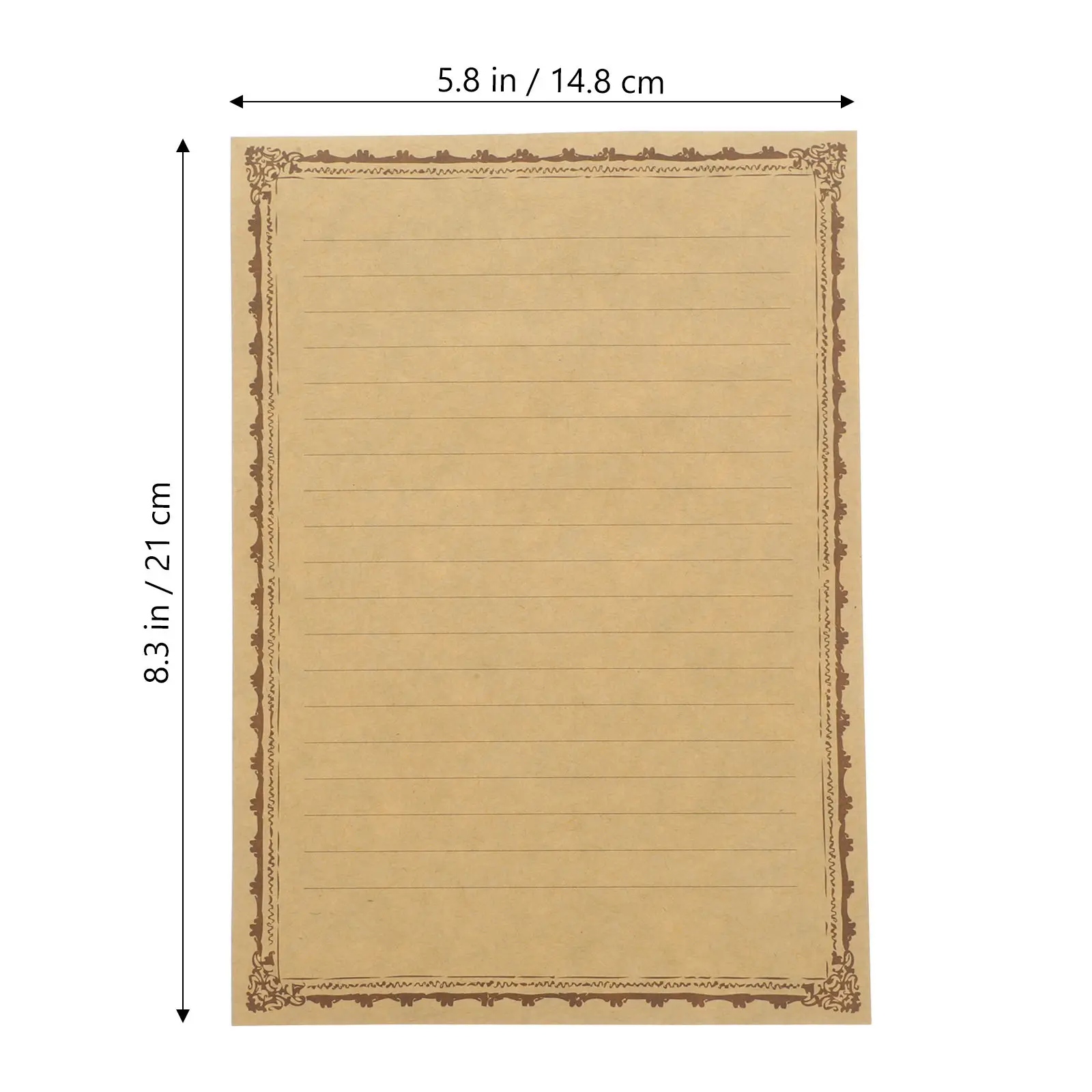 2Sets Notebook Envelope Letter Paper Set Vintage Style Thick Writing Papers for Notes Messages Invitations Stationery