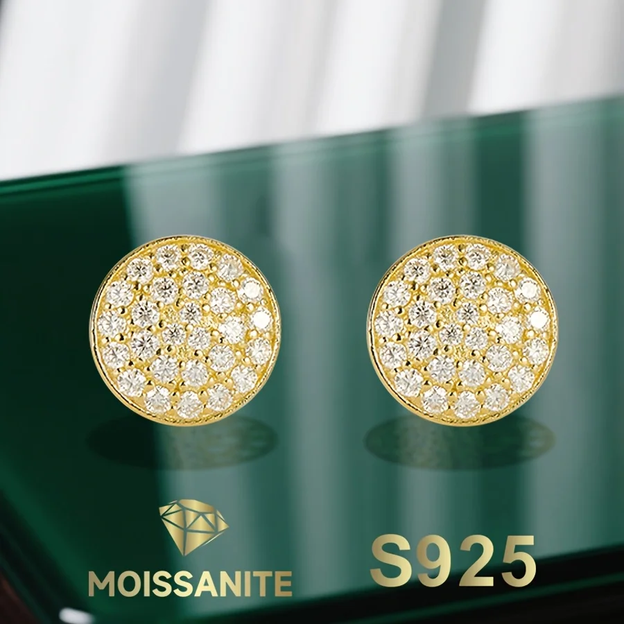 

Full Moissanite Earrings S925 Silver Stud Earring for Women with Gra Certificate Fashion Jewelry