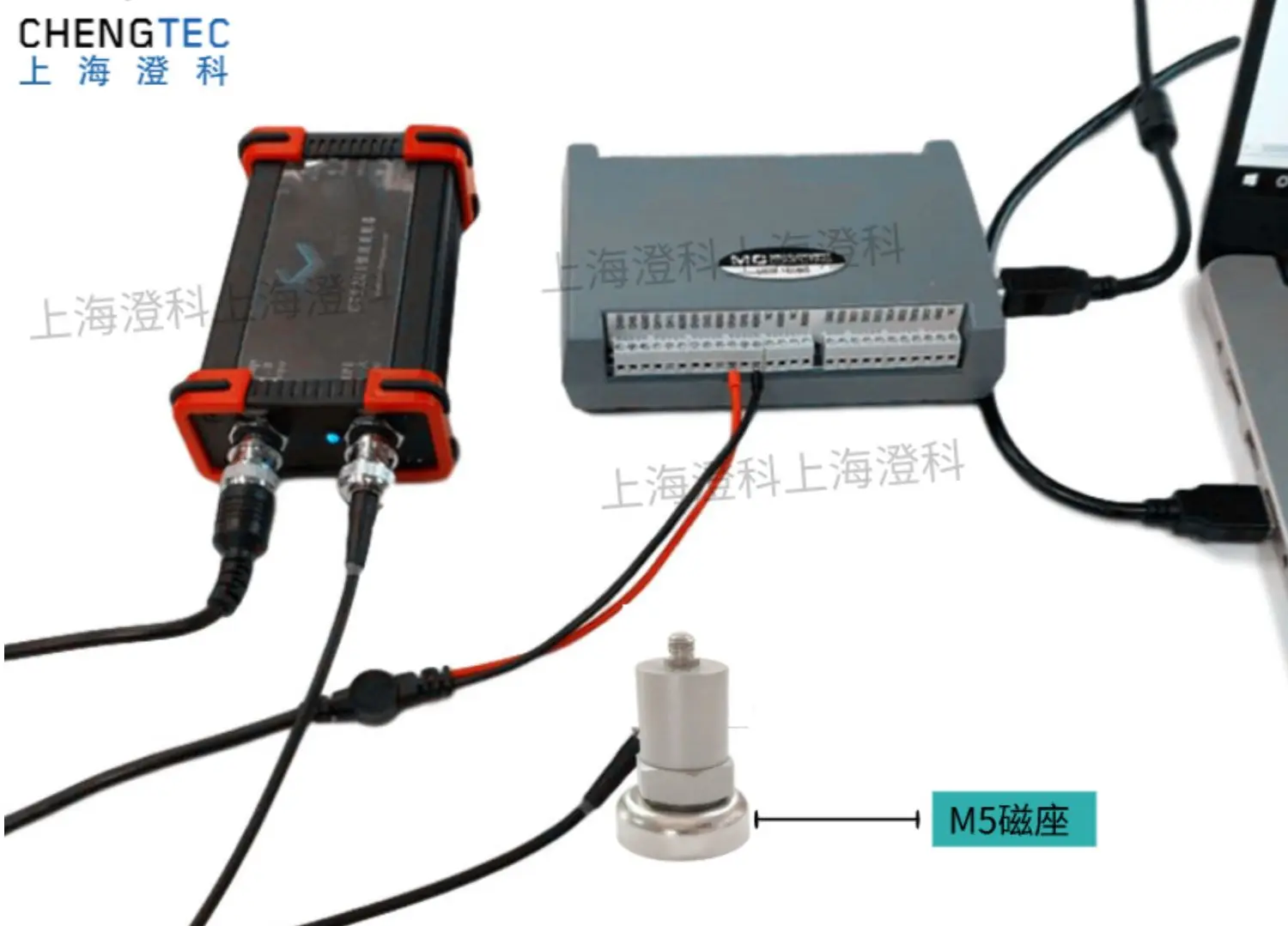 Acceleration Sensor Vibration Sensor Magnetic Seat M5 Interface 100N Suction Accelerometer
