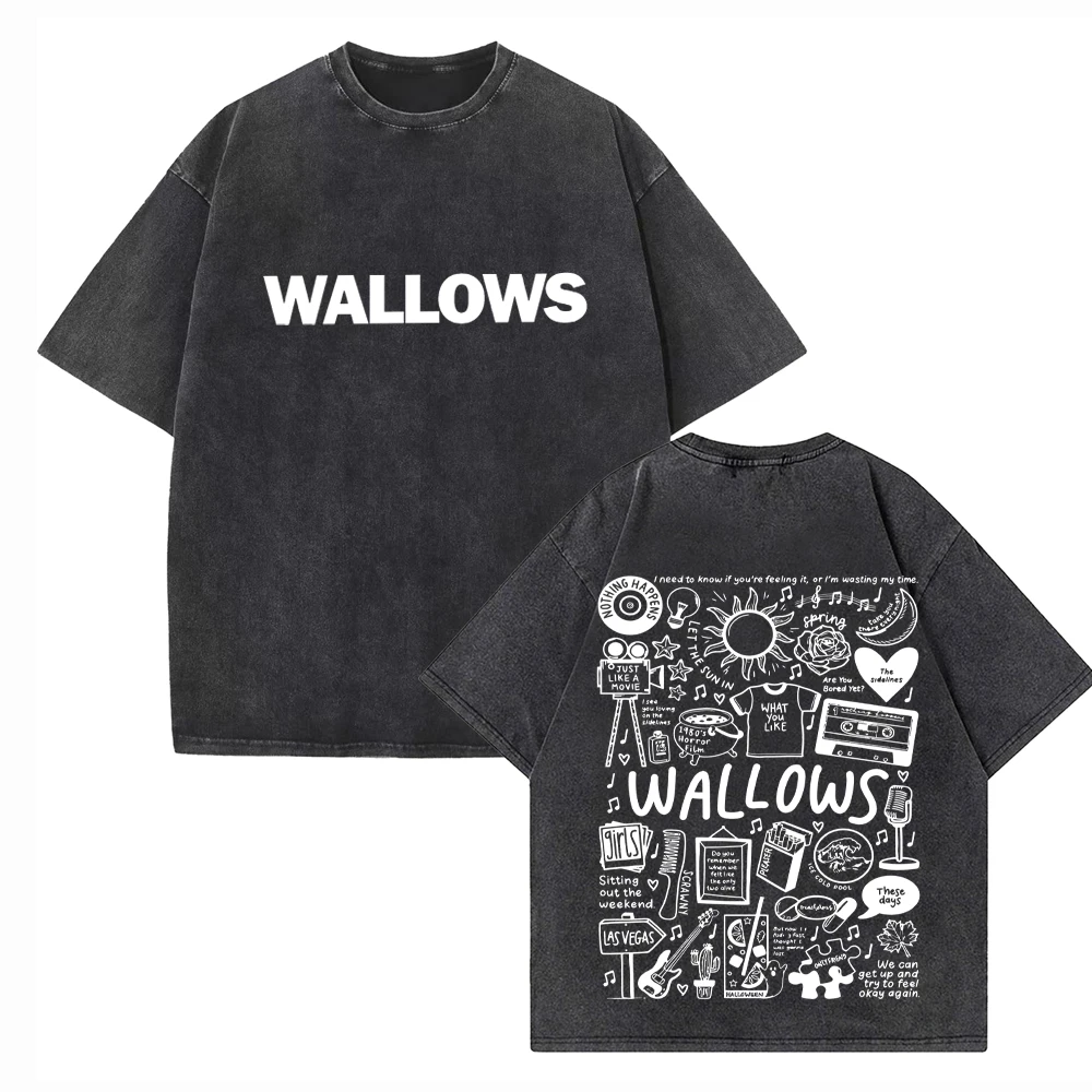 

Wallows Tour 2025 Cotton Shirts Wallows Fan Gift O-Neck Cotton Man Woman T-Shirts