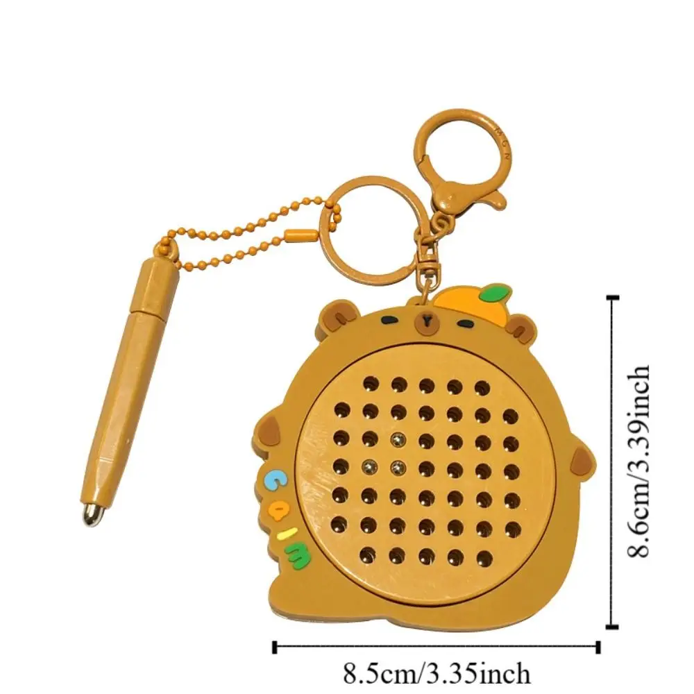 Capybara Magnetic Drawing Board Keyring DIY Bag Ornament Mini Funny Keychain Montessori Preschool Drawing Toy Pendant