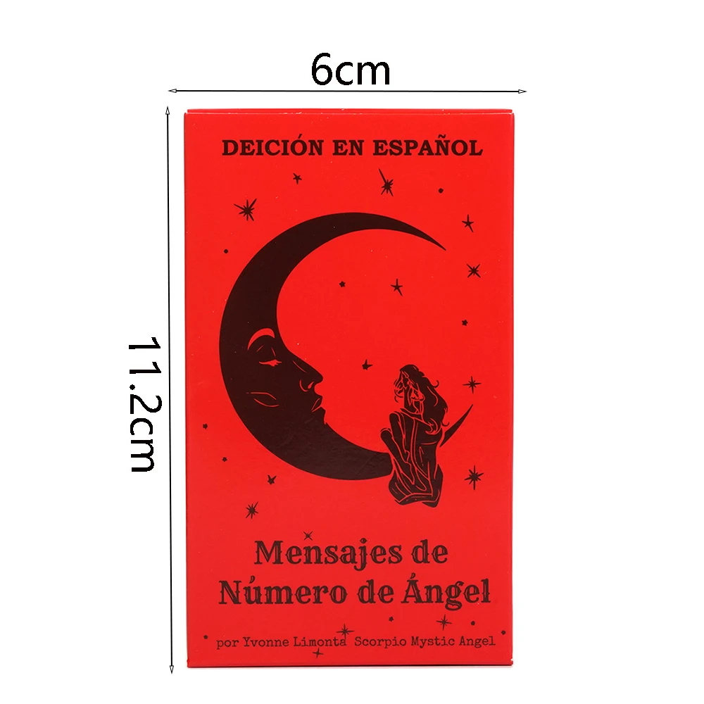 Oráculo en Español, Mensajes de Número de Ángel, 53 Cartas, Números Angelicales Angel Number Messages Tarot Cards Deck Future Te