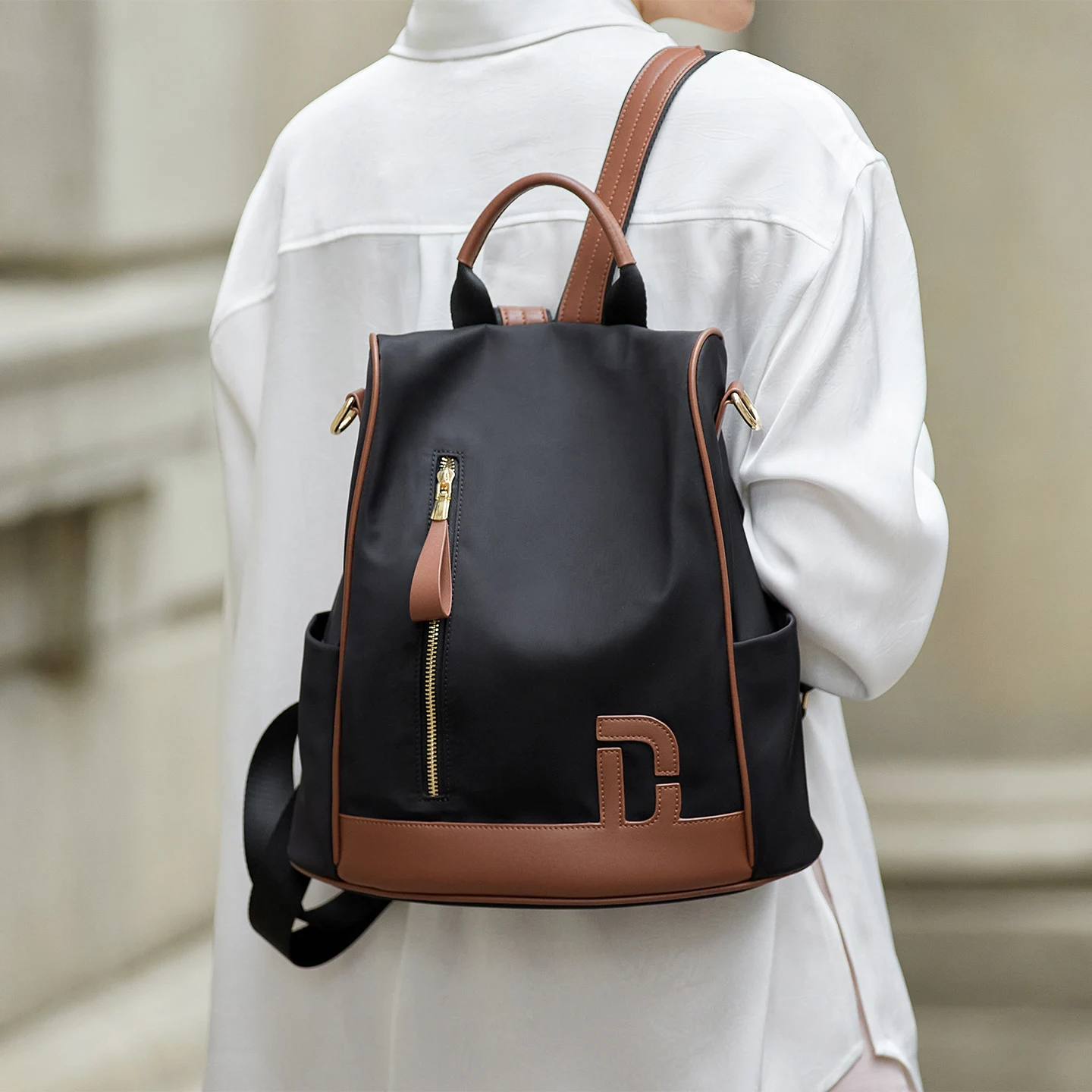 

ZOOLER NEW Bag Woman Large Capacity Backpack Girl's Bag Patchwork New Travel Bag Designer Fashion COW+OXFORD Women Need #jh907