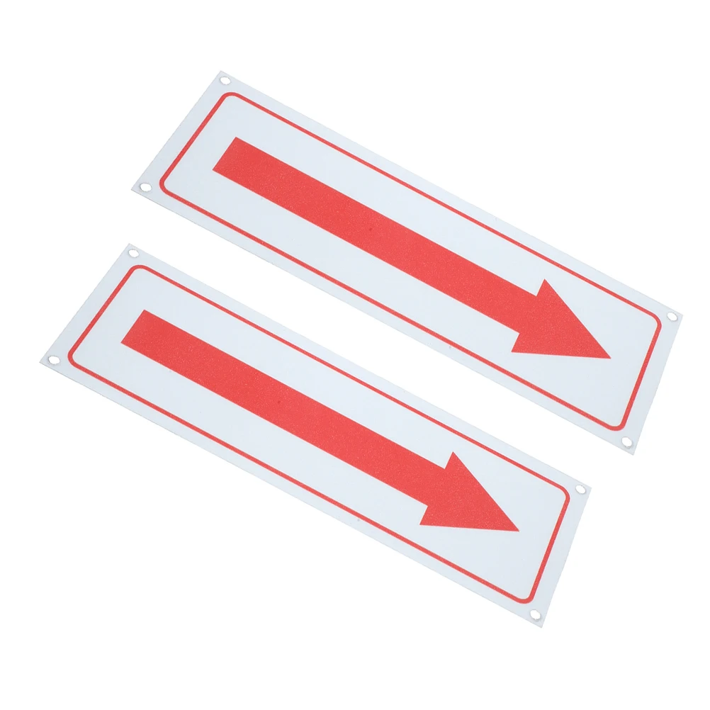 

2pcs Arrow Sign Metal Wall Decor Reflective Sticker Food Signs Outdoor Aluminum Versatile Usage Traffic Safety