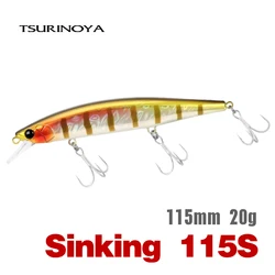 TSURINOYA 115S Sinking Minnow Fishing Lure IMP 4.53in 20g Ultra Long Casting Saltwater Artificial Hard Bait Bass Pike Jerkbait