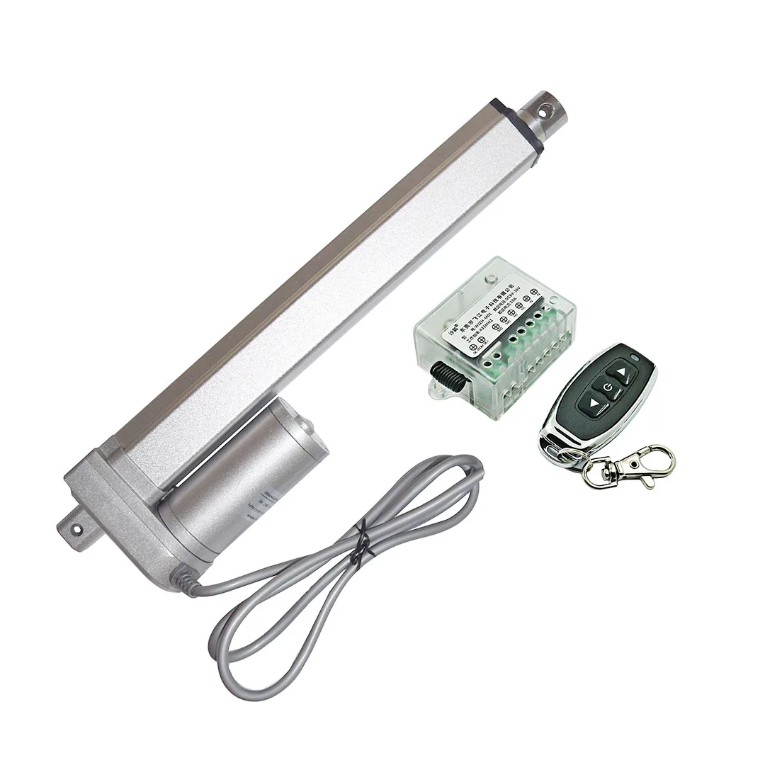 200mm Linear Actuator 12V 24V Max 2000N IP65 With Bracket Remote Controller Electric Lifting Motor