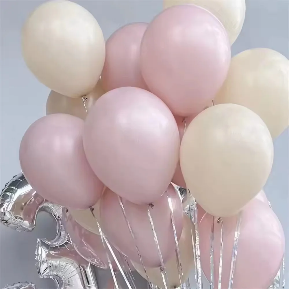 20/40 Globos de Látex Rosa Polvoriento de 10 Pulgadas, Globos de Helio Blancos y Rosa Pálido Estilo Boho para Decoración de Cumpleaños, Bodas y Baby Showers