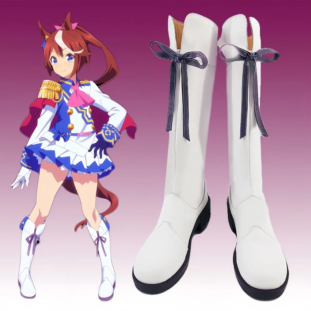 Spel Tokai Teio Mooie Derby Cosplay Kostuums Schoenen Komische Pu Leren Laarzen Voor Halloween Carnaval Feest Kerst Aangepast