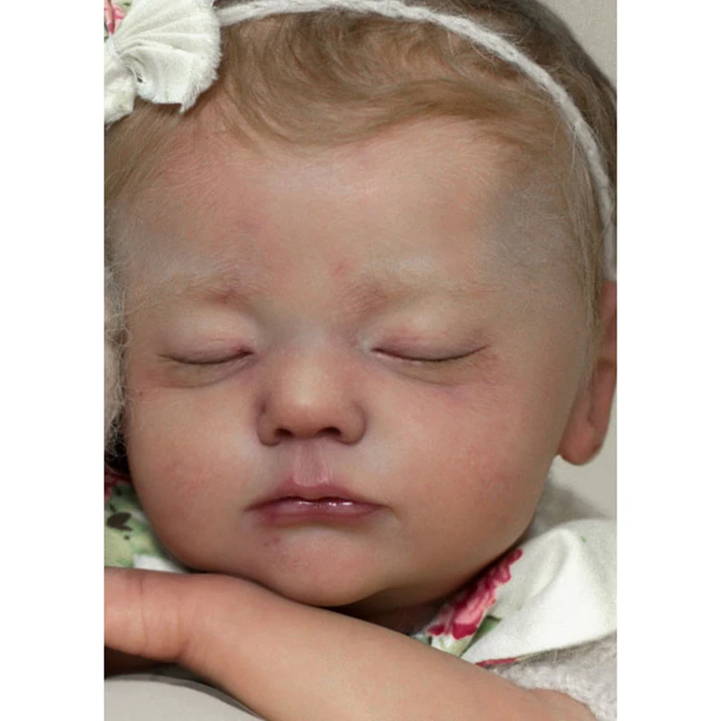 20inch Unfinished Unpainted Reborn Doll Kit Alessia DIY Blank parts with Cloth Body Fresh Color Soft Touch