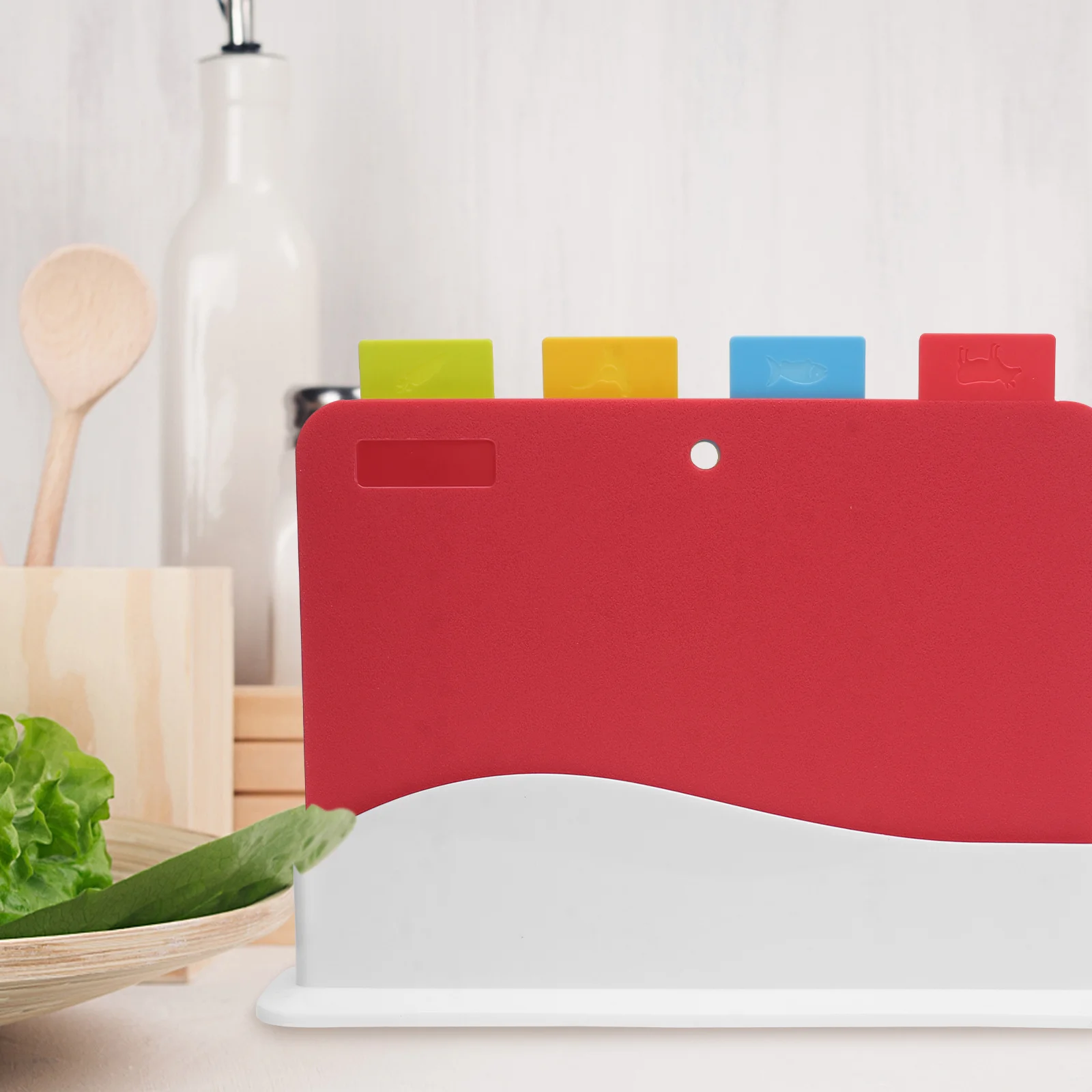 

4Pcs High-Quality Anti-Mold Plastic Chopping Board Strong Kitchen Accessory Easy Clean for Daily Cooking Fruits Meat