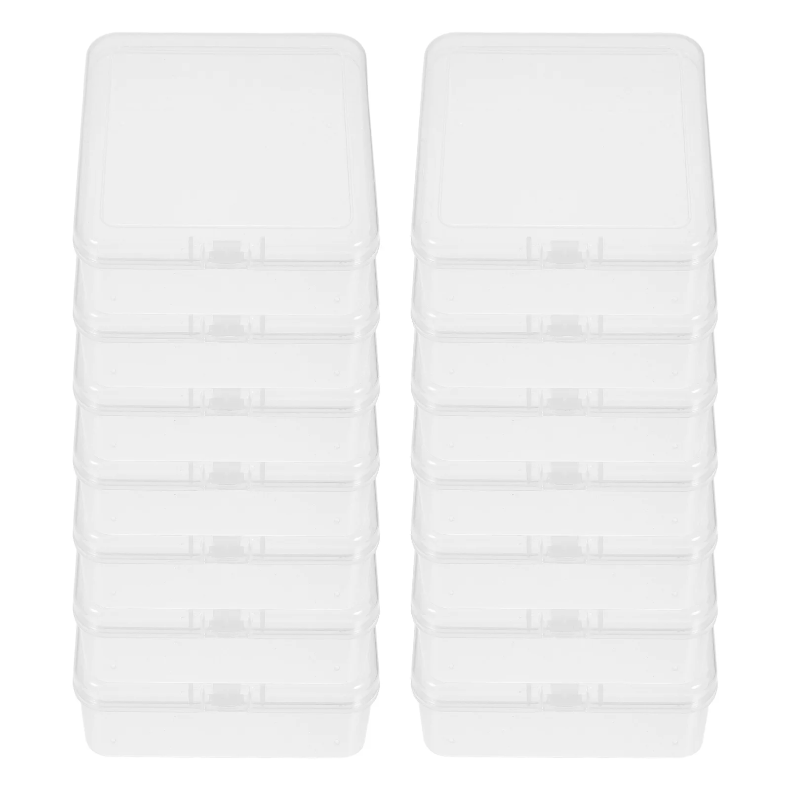 

24pcs Transparent Box 8.5X8.5X5Cm Clear Square Plastic Container For Travel Bathroom Storage Portable Case Pp Material