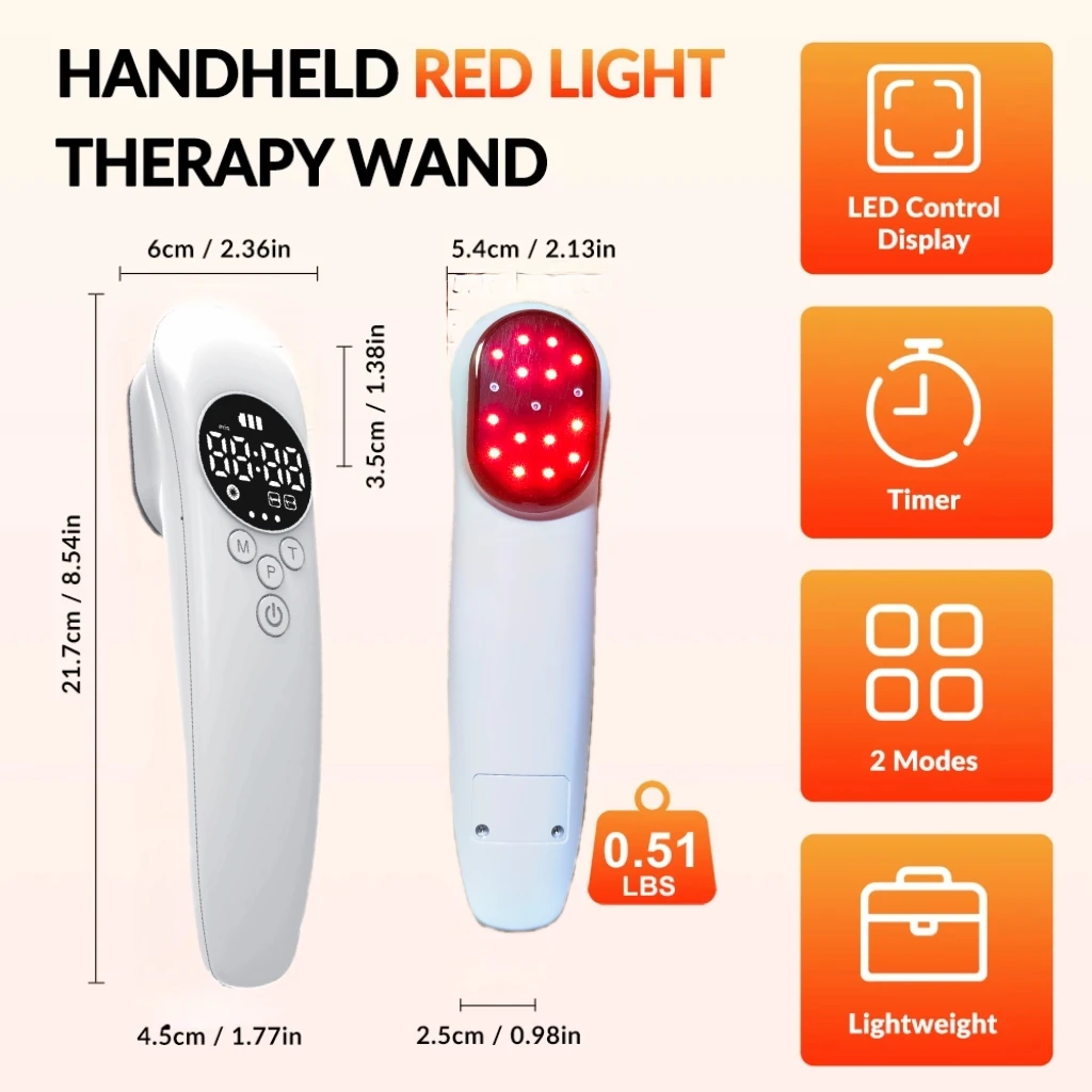 

650nm 808nm Infrared Laser Therapy Device 520mW Class 3B Cold Laser for Pain Relief Wound Healing LLLT Physiotherapy