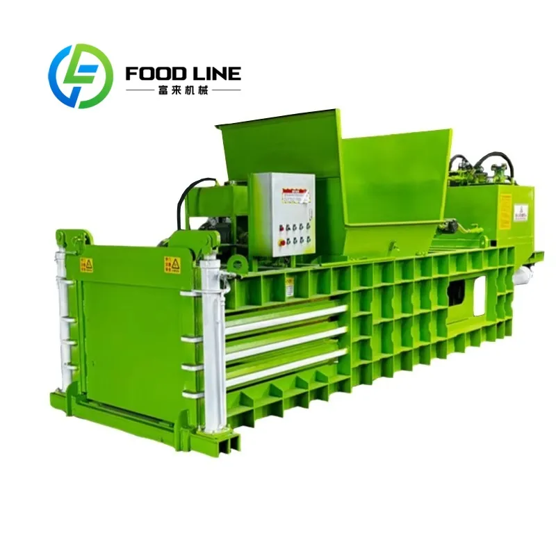 Horizontal Hydraulic Baler Waste Recycling Compactor For Logistics Warehouse Surplus Carton Packaging Waste Compression