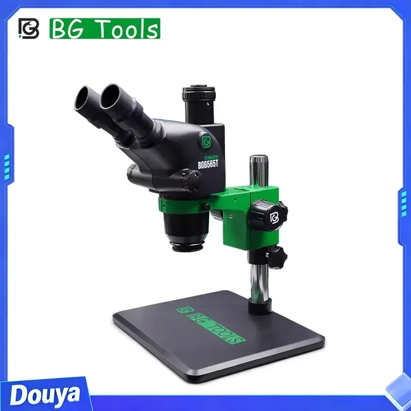 KEGUAN BG6565 Trinocular Precision Microscope 6.5-65X for Mobile Phones Motherboard PCB Components Repair Microscope Tools