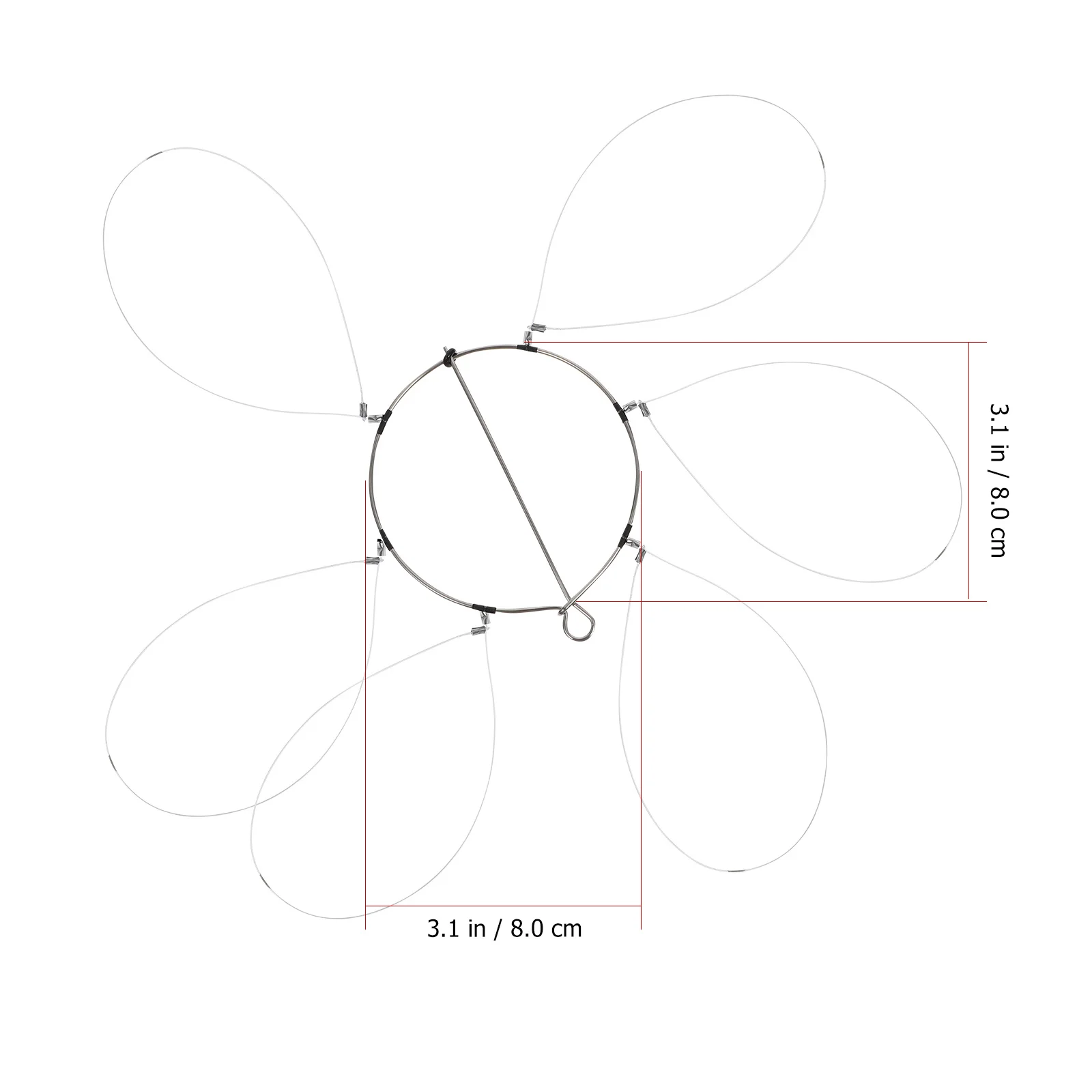

5Sets Crab Trap Rings Steel Wire Practical Durable Portable Crab Fishing Circles Efficient Metal Trap Sets Fishing Sets